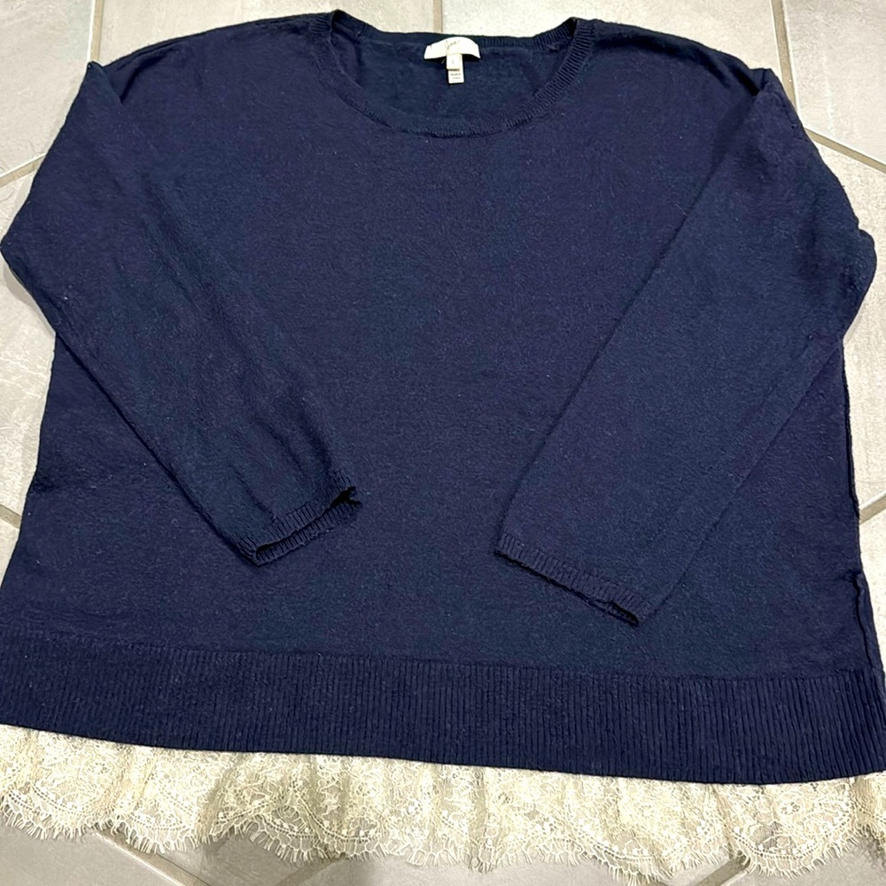 Women Joie lace detailed sweater sz L